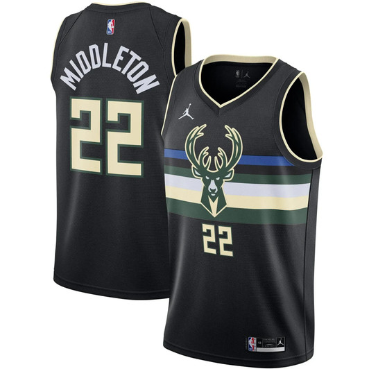 Khris Middleton Milwaukee Bucks 2020/21 Swingman Jersey - Statement Edition - Black