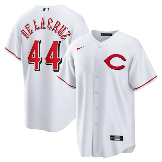 Men's  Cincinnati Reds Elly De La Cruz Nike White Alternate 2 Replica Jersey