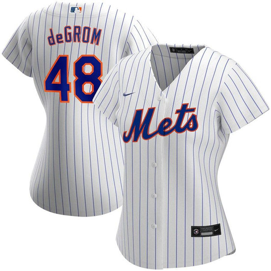 Womens New York Mets Jacob deGrom Nike Replica Replica White Home Replica Player Jersey