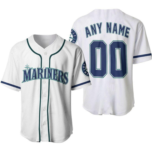Personalized Seattle Mariners 00 Anyname Majestic Alternative White Jersey Inspired Style Gift For Seattle Mariners Fans Baseball Jersey - MLB
