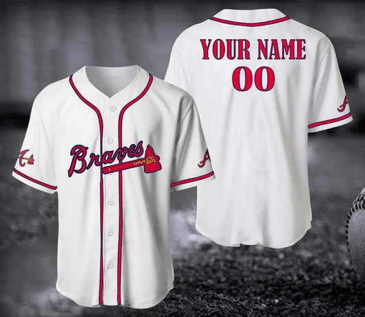 Braves Baseball Jersey, Vintage Braves Jersey, Atlanta Braves Baseball Shirt