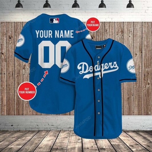 Personalized Custom Name Los Angeles Dodgers All Over Print Baseball Jersey For Fans
