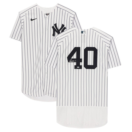 Luis Severino New York Yankees Fanatics  Autographed White Nike Replica Replica  Jersey