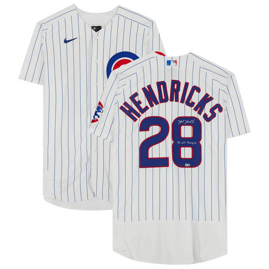 Kyle Hendricks Chicago Cubs Fanatics  Autographed White Nike Replica Replica  Jersey with ''16 WS CHAMPS'' Inscription