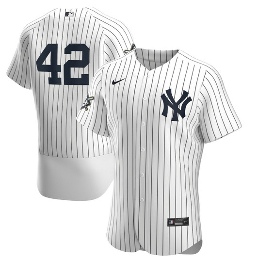 MenS New York Yankees White/Navy Home Jackie Robinson Day Baseball Jersey Mlb Baseball Jersey602