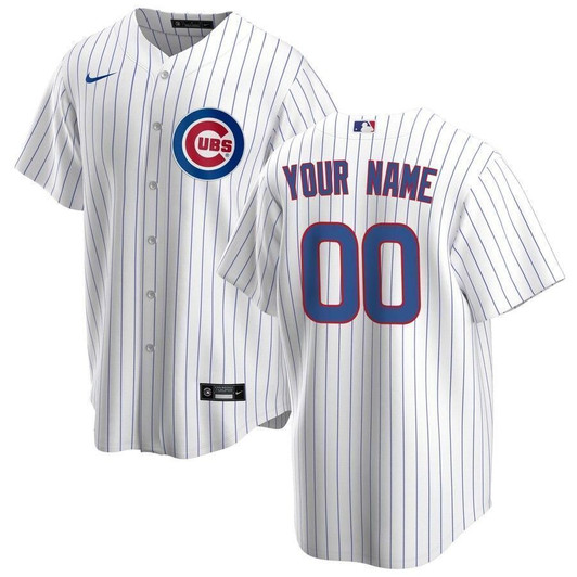 Chicago Cubs Home 2021 Replica Custom White Royal 3D Jersey