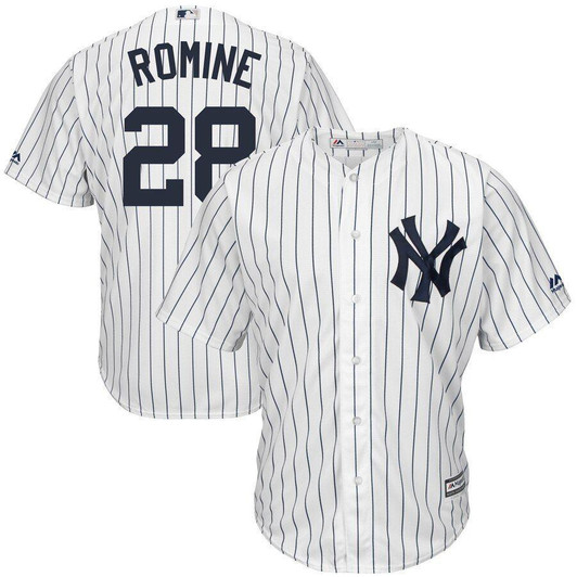Austin Romine New York Yankees Majestic Home Cool Base Player Jersey White 2019