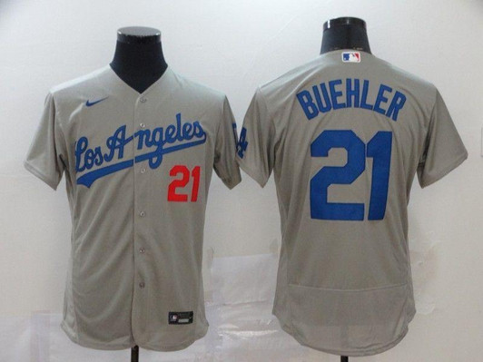 Los Angeles Dodgers Walker Buehler #21 2020 MLB Grey Jersey