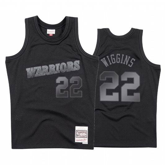 Golden State Warriors Andrew Wiggins #22 Black Tonal Jersey