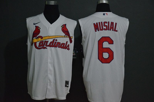 St Louis Cardinals Stan Musial #6 2020 Mlb White Jersey