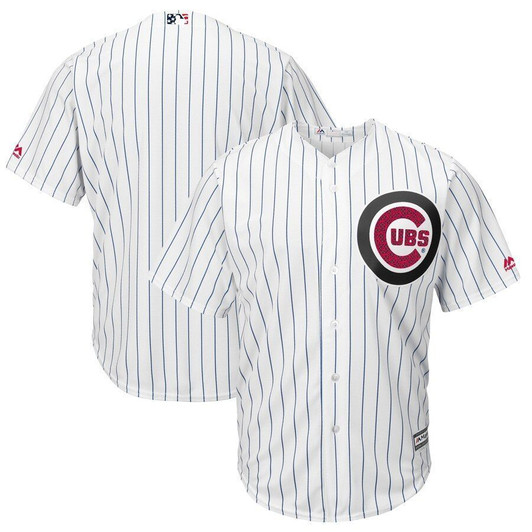 Chicago Cubs Majestic Fashion Stars Stripes Cool Base Jersey White 2019