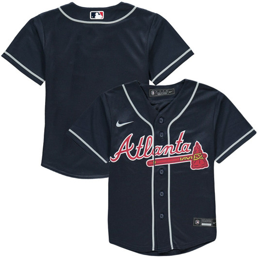 Preschool Atlanta Braves Navy Alternate Team Baseball Jersey Mlb Baseball Jersey586