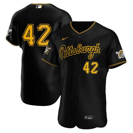 Men'S Pittsburgh Pirates Black Alternate Jackie Robinson Day Baseball Jersey Mlb Baseball Jersey1166