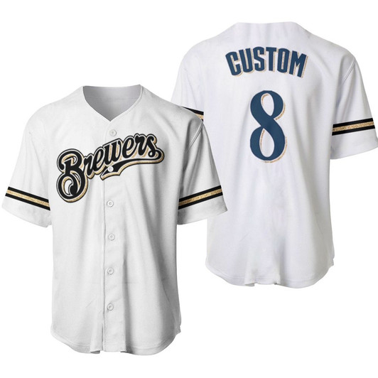Ryan Braun Milwaukee Brewers Home White 2019 Jersey Inspired Style Baseball Jersey