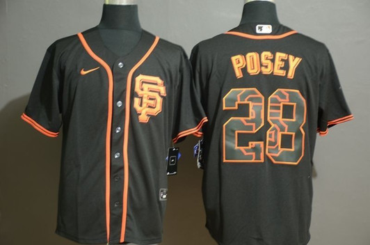 San Francisco Giants Buster Posey #28 2020 Mlb Black Jersey