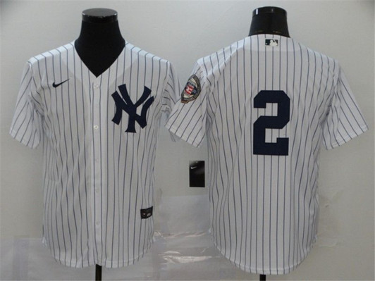 New York Yankees #2 Derek Jeter 2020 Mlb White Jersey