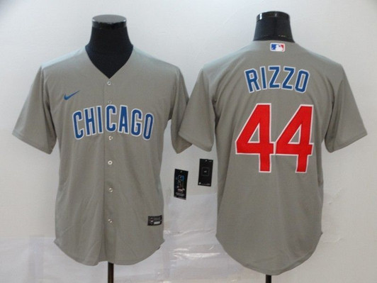 Chicago Cubs Anthony Rizzo #44 2020 Mlb Grey Jersey