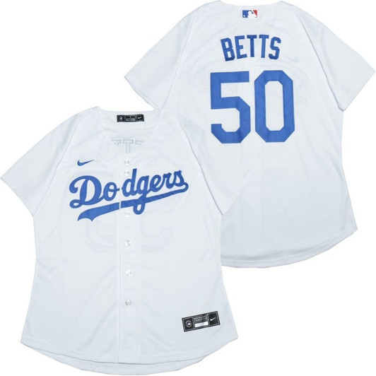 Los Angeles Dodgers Mookie Betts #50 2020 Mlb White Jersey