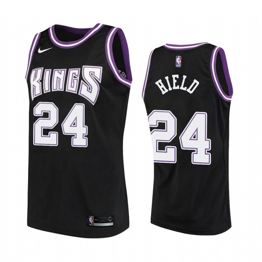 Sacramento Kings #24 Buddy Hield Hardwood Classics Black Jersey