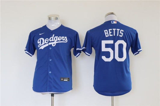 Los Angeles Dodgers Mookie Betts #50 2020 Mlb Navy Blue Jersey