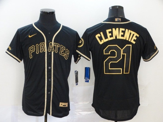 Pittsburgh Pirates Roberto Clemente #21 2020 Mlb Black Jersey