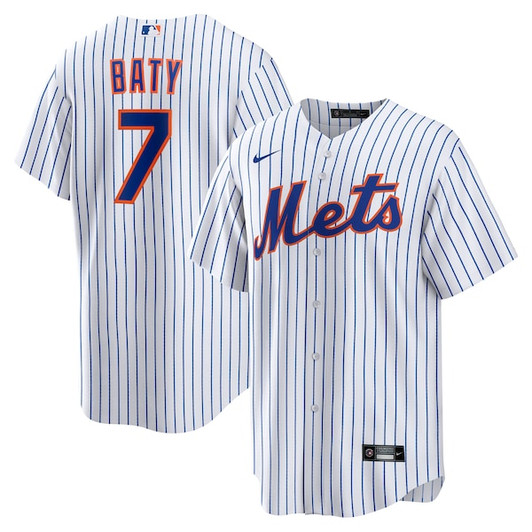 Men's New York Mets Brett Baty Nike White Home Replica Jersey