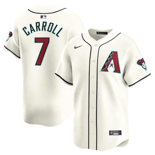 Youth Arizona Diamondbacks Corbin Carroll Nike White Home Limited Player Jersey