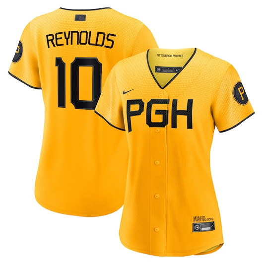 Women's Pittsburgh Pirates Bryan Reynolds Nike Gold City Connect Replica Player Jersey