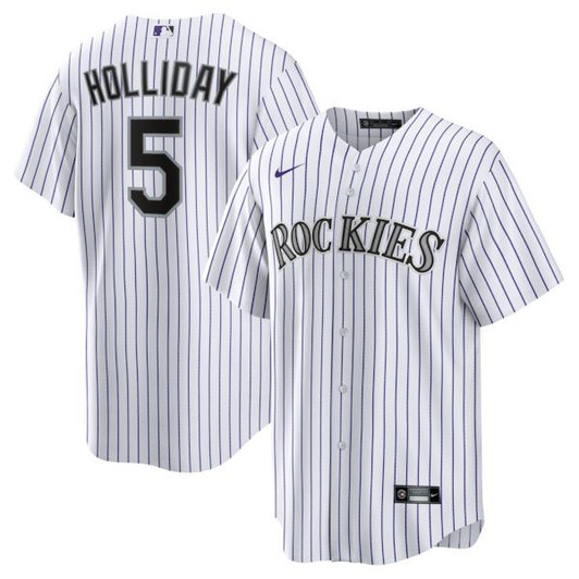 Men's Colorado Rockies Matt Holliday Nike White Home Retired Player Replica Jersey