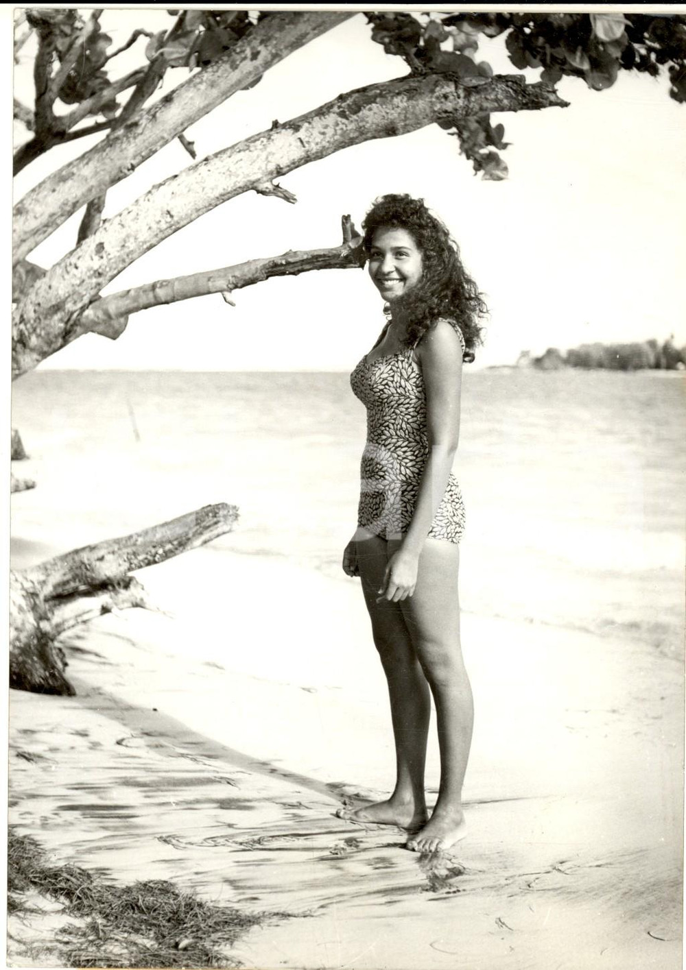 1959 POINT-A-PITRE Jocelyne MICHAUX-VIGNE miss GUADELOUPE *Photo 13x18 cm