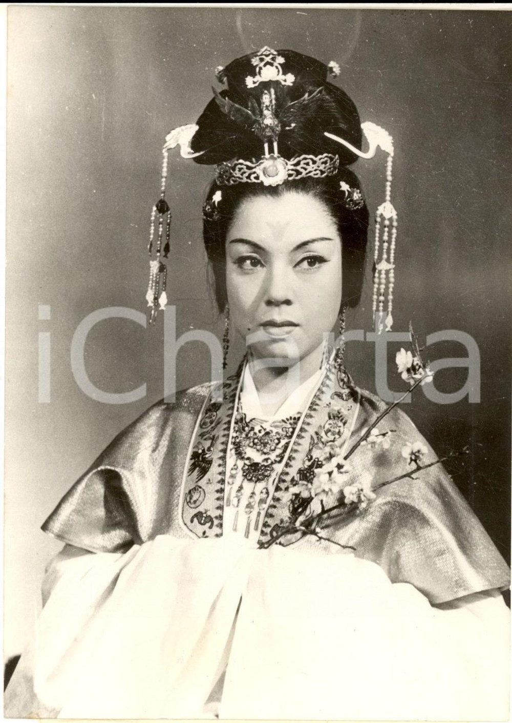 1955 CINEMA Attrice Machiko KYO in un antico costume giapponese *Foto 12x17 cm