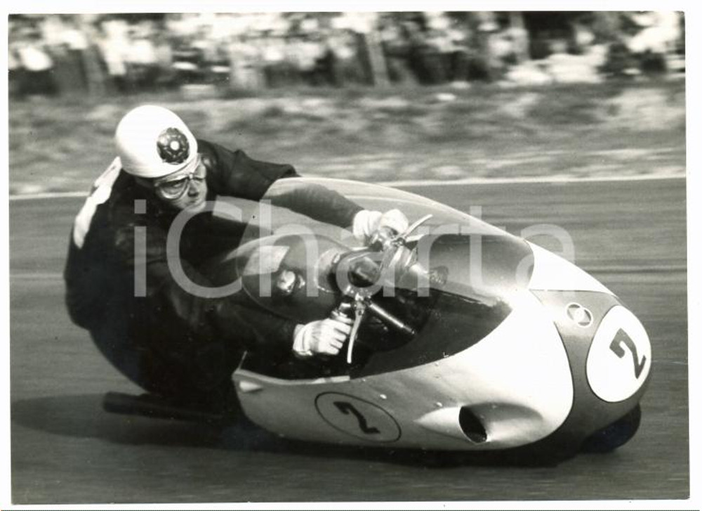 1956 AUTODROMO DI MONZA - GP delle Nazioni - Geoffrey DUKE durante la gara *Foto