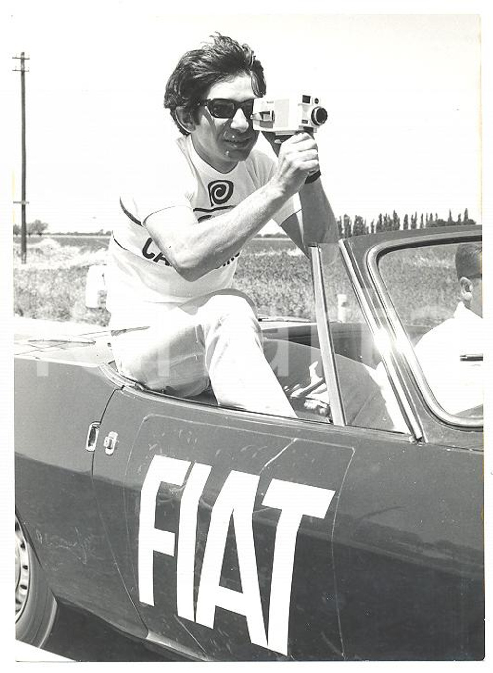 1966 V CANTAGIRO Nicola DI BARI filma il viaggio verso la prossima tappa *Foto 