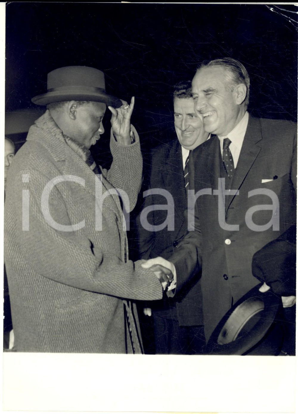 1961 PARIS Incontro tra Averell HARRIMAN e il presidente Mamadou DIA *Foto 13x18