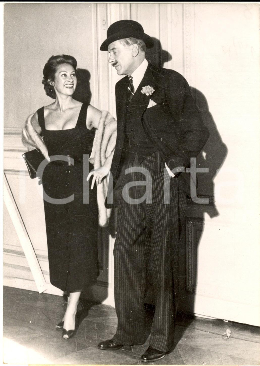 1955 PARIS Film "Les Carnets du Major Thompson" Martine CAROL e Jack BUCHANAN