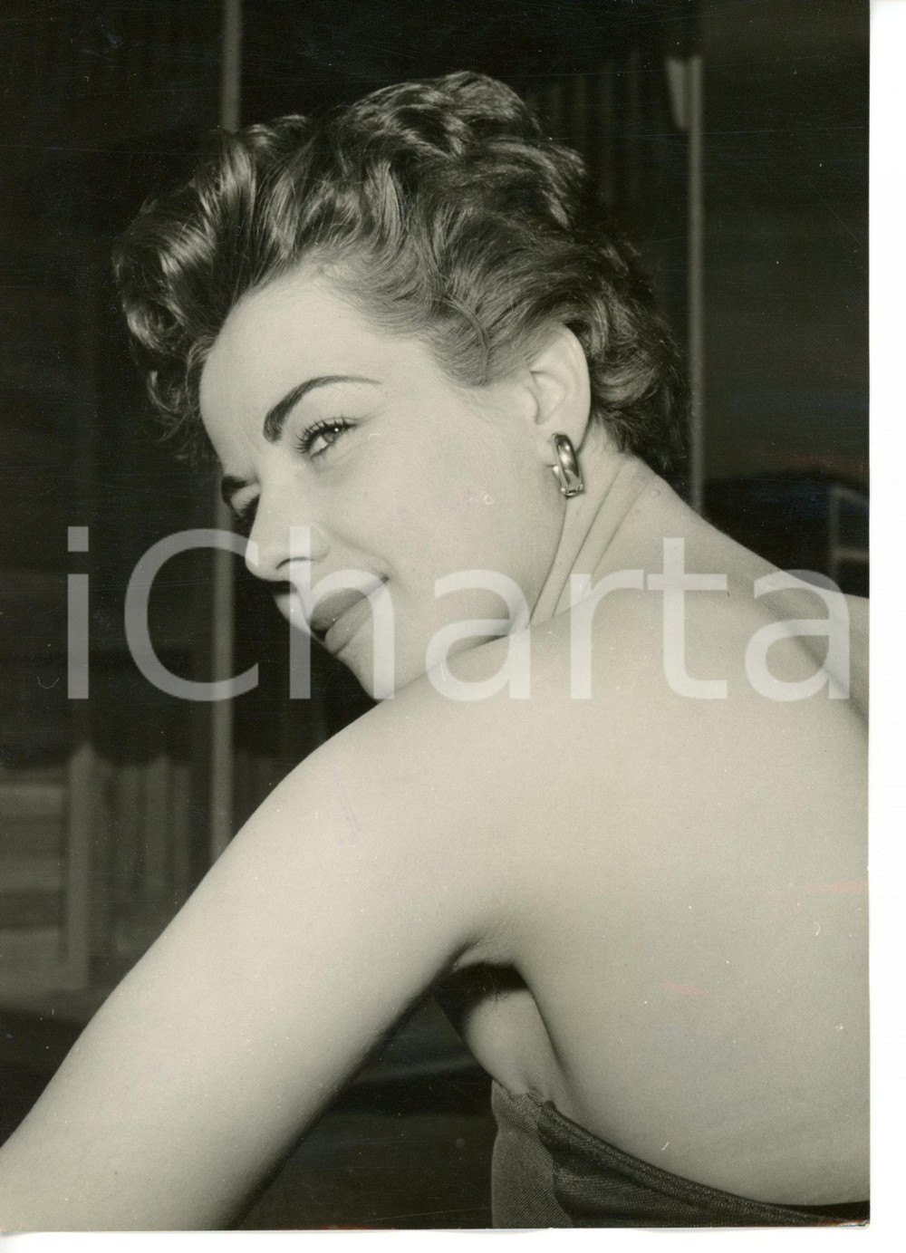 1953 OSTIA - ROMA Ritratto dell'attrice Liliana BONFATTI *Fotografia 13x18 cm