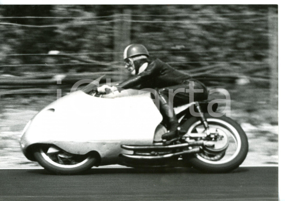 1955 MONZA Prove GP delle Nazioni - Umberto MASETTI su MV AGUSTA *Foto 18x13 cm