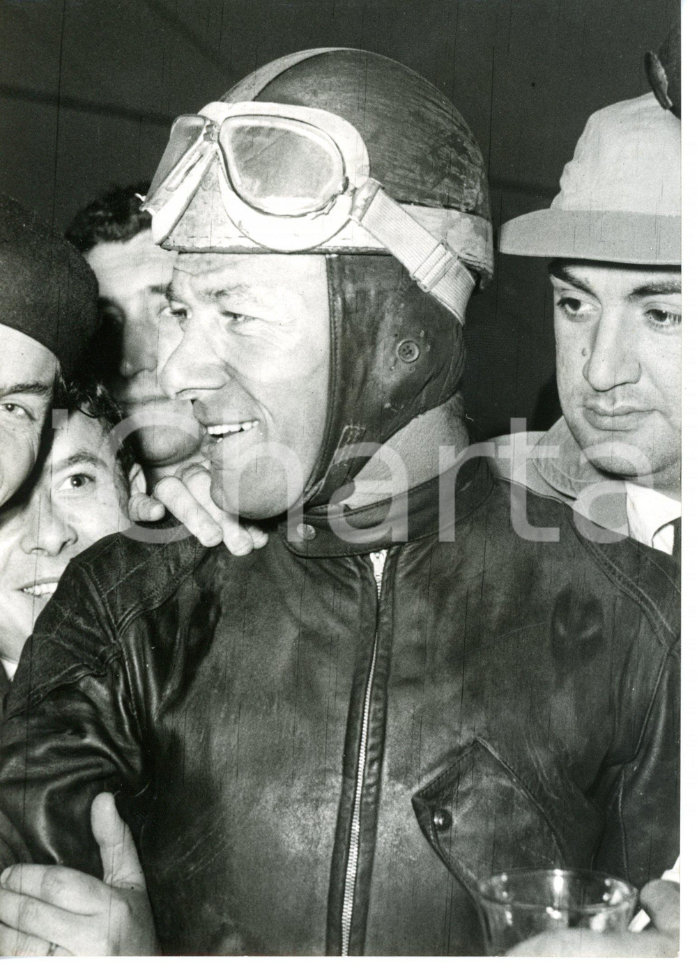 1955 ca MOTOCICLISMO Ritratto del pilota Dickie DALE *Fotografia 13x18 cm