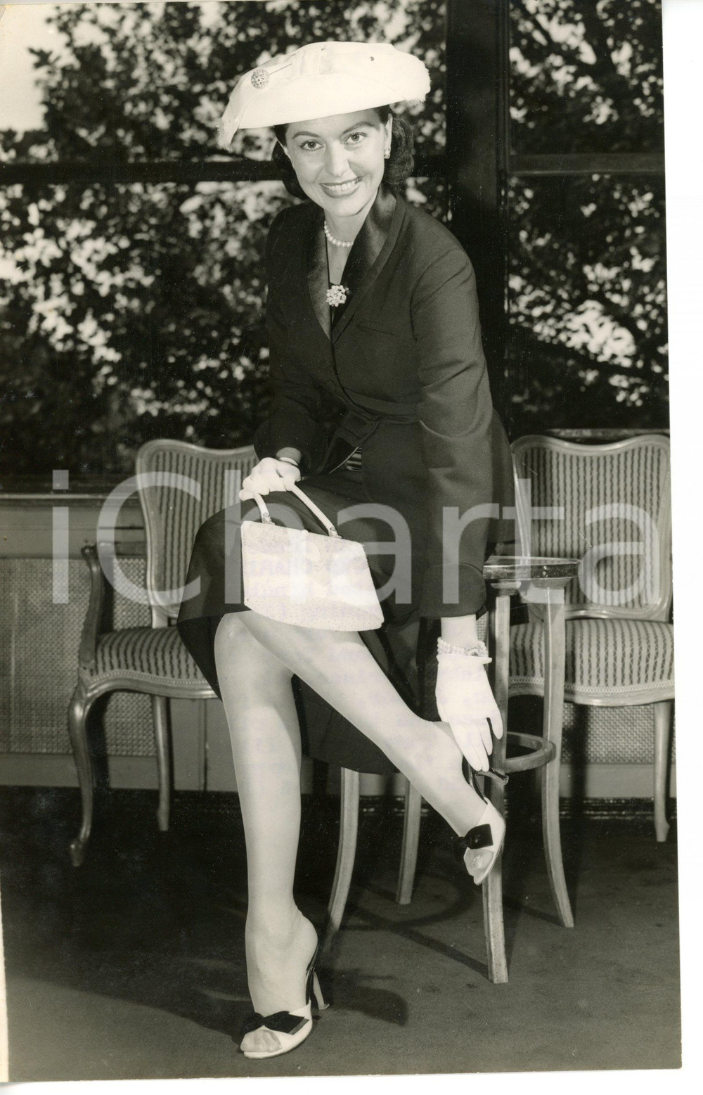 1956 LONDON Savoy Hotel - Actress Cyd CHARISSE portrait *Foto 13x21 cm