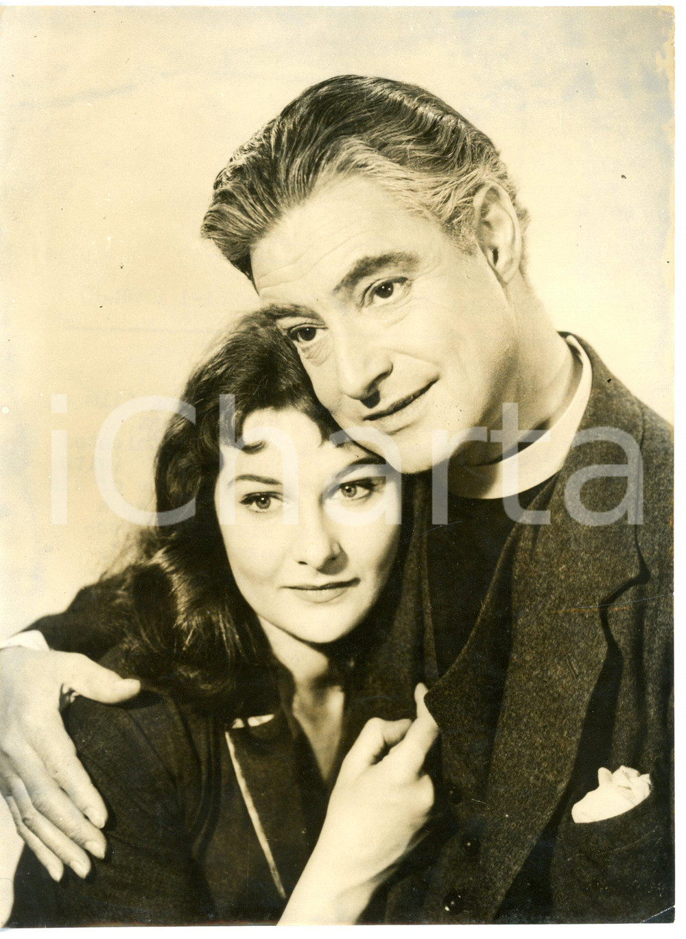 1954 CINEMA Actors Adrienne CORRI and Robert DONAT - Portrait *Photo 15x20 cm