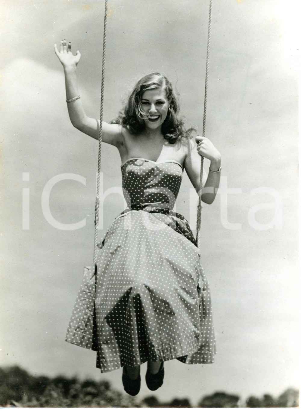 1953 PINEWOOD STUDIOS You know what sailors are - Shirley BURNISTON on a swing 