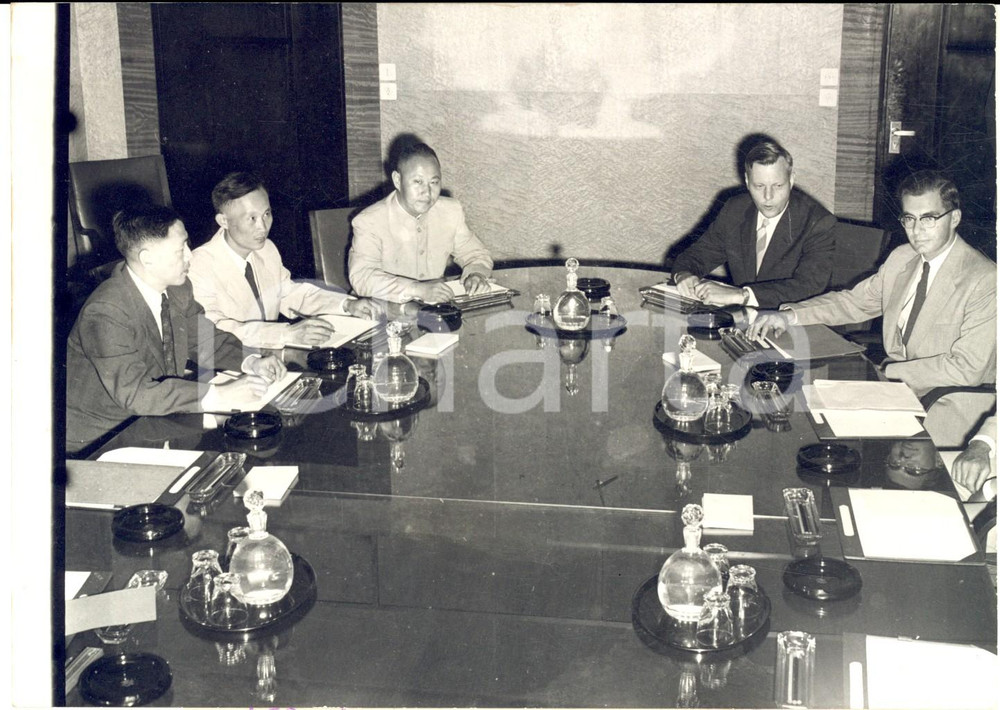 1955 Conferenza di GINEVRA - Seduta inaugurale CINA - USA  *Foto 18x13 cm