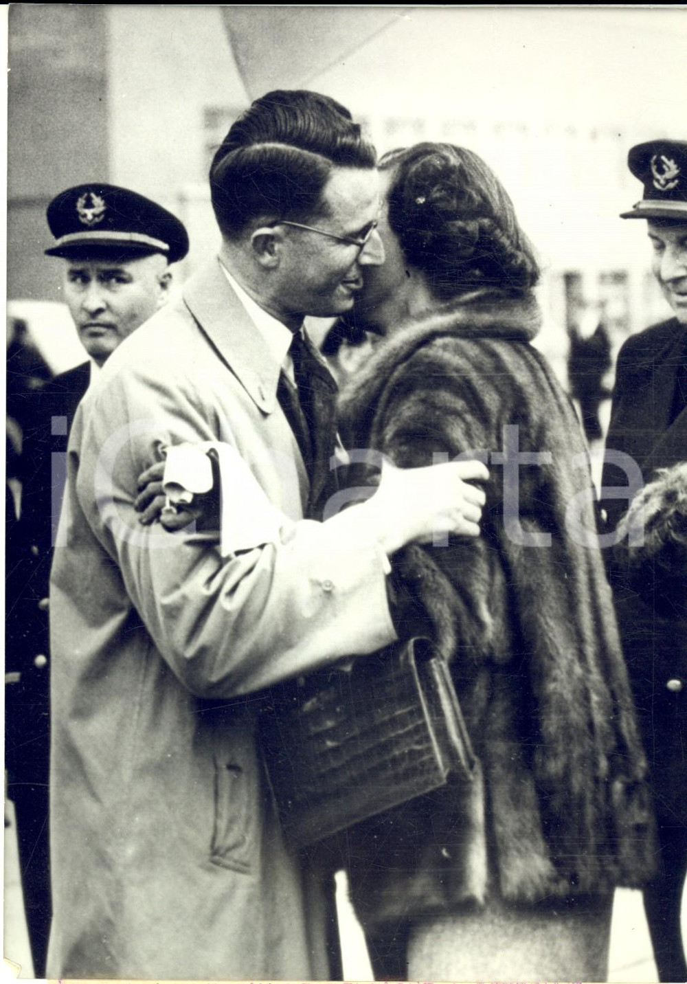 1957 MELSBROEK Re Baldovino del Belgio accoglie la principessa di Rethy *Foto