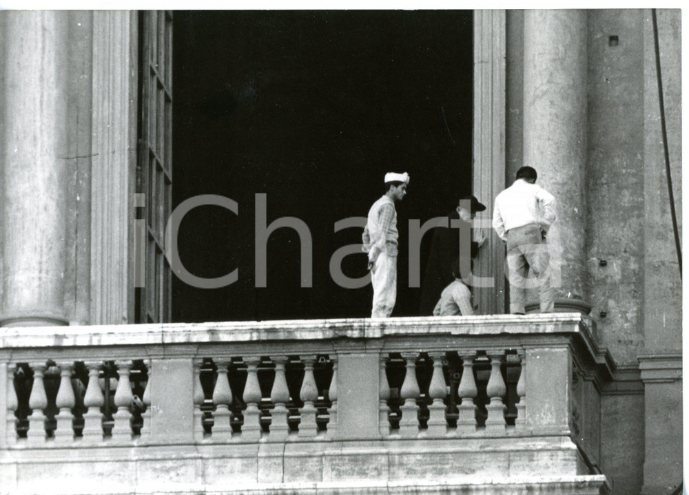1958 ROMA Preparativi per l'incoronazione di Papa GIOVANNI XXIII *Foto 18x13 cm