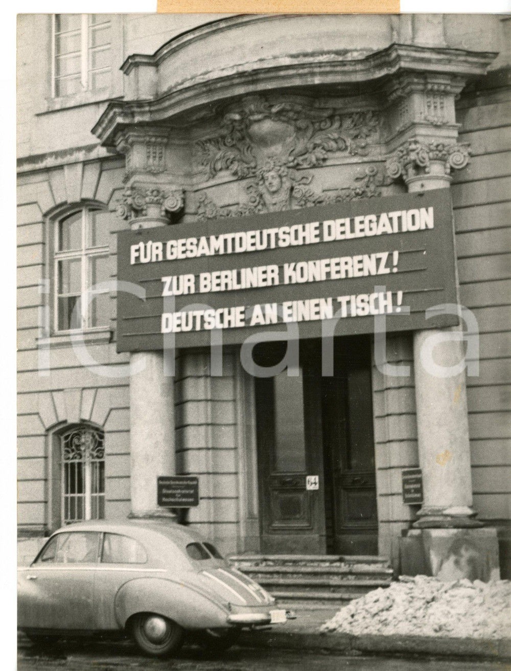 1954 EAST BERLIN Embassy of Russia entrance during meeting of the "Big Four"