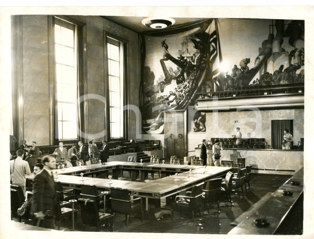 1955 GENEVA Palais des Nations - View of the conference room *Photo 20x15 cm