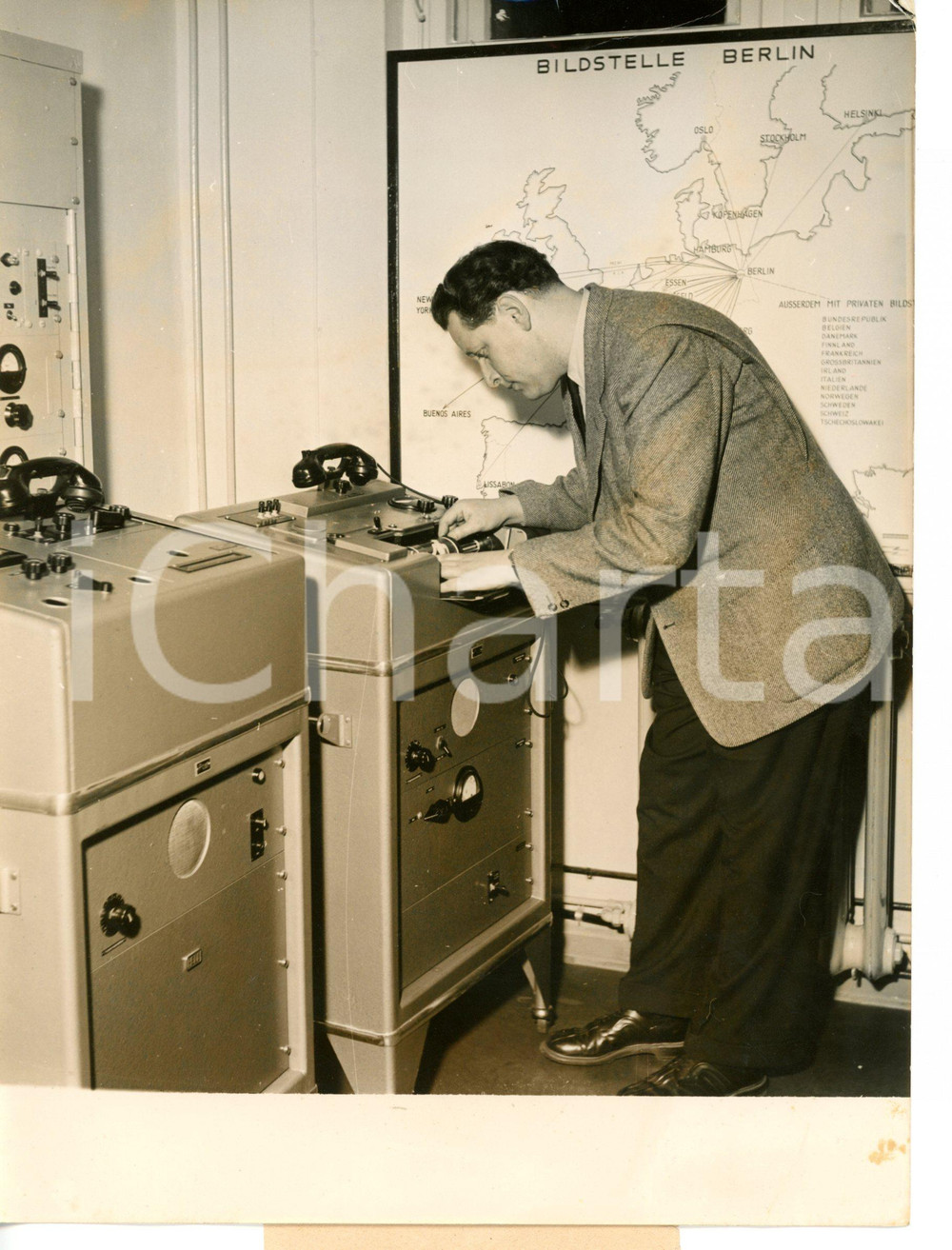 1953 BERLIN Post office preparing for "Big Four Conference" *Photo 15x20 cm