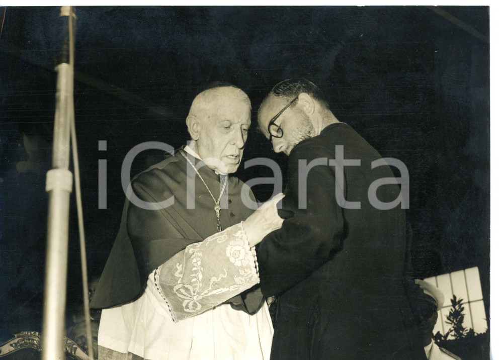 1959 TORINO Card. Maurilio FOSSATI durante cerimonia missionari - Foto 18x13 cm