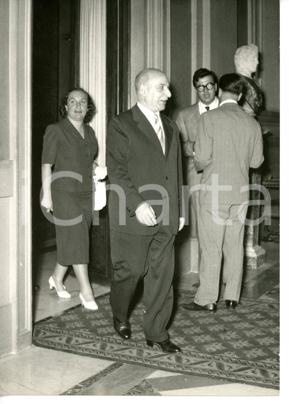 1956 ROMA Arrivo del sindaco Umberto TUPINI al Quirinale *Foto 13x18 cm