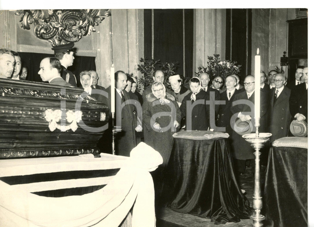1960 ROMA Funerali di Adone ZOLI - Camera ardente nella sede DC *Foto 18x13 cm